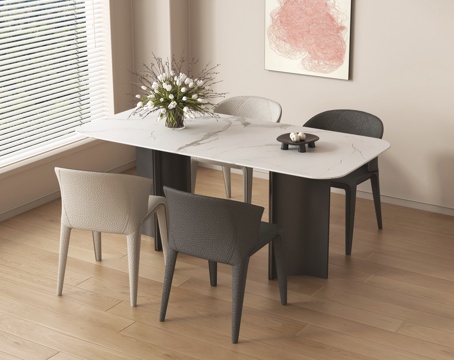  现代餐桌椅组合3d模型 