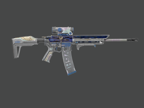  游戏模型 步枪 scar 枪皮肤3d模型 