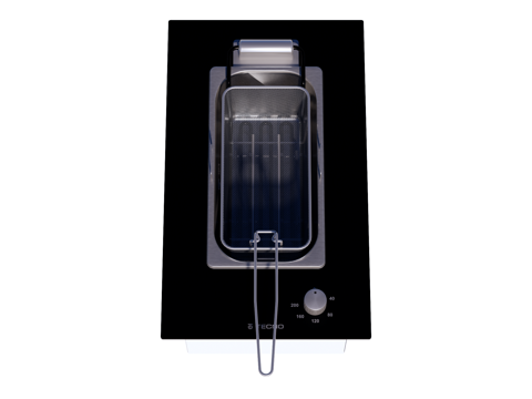 商用厨房设备 油炸锅 炸薯条机su模型