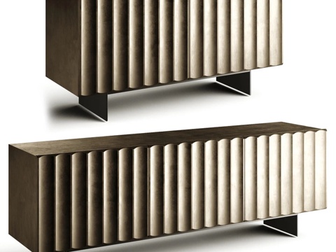  现代轻奢电视柜 边柜 矮柜3d模型 