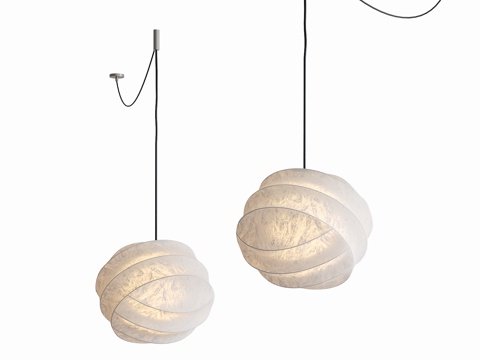 现代中古吊灯 灯笼吊灯su模型