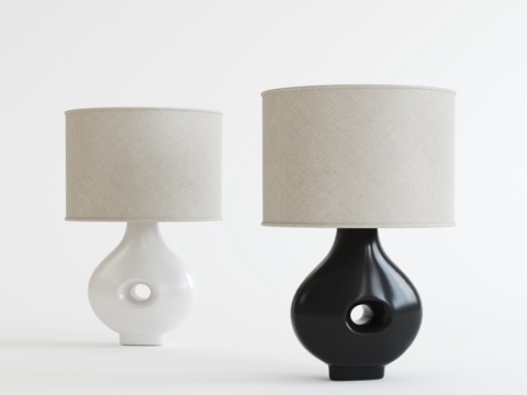 法式中古台灯3d模型