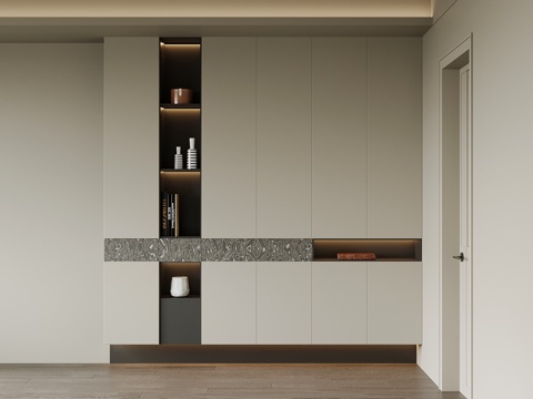  现代鞋柜 入户玄关柜3d模型 