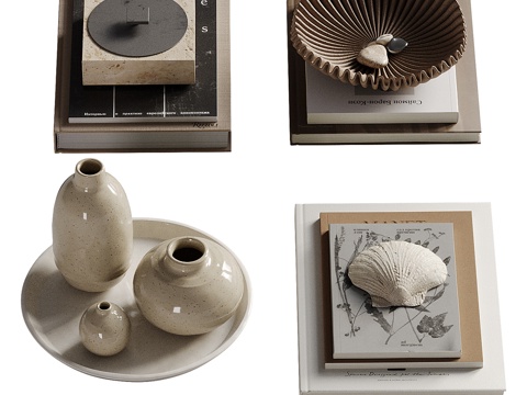  装饰性咖啡桌套装 013d模型 