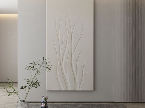  现代侘寂挂画 油画3d模型 