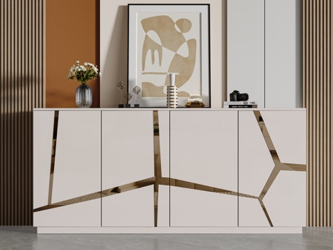  现代装饰柜矮柜3d模型 