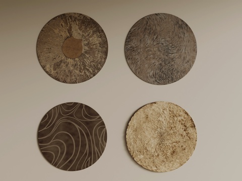  现代圆地毯3d模型 