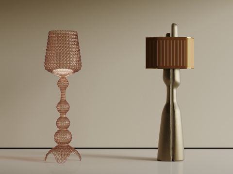  现代落地灯su模型 