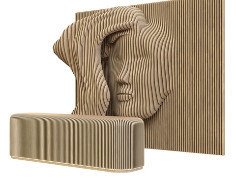  现代前台 接待台3d模型 