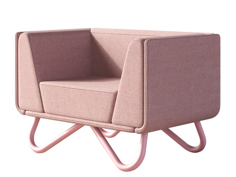  现代简约单人沙发 单人沙发 简约沙发 休闲沙发 客厅沙发3d模型 