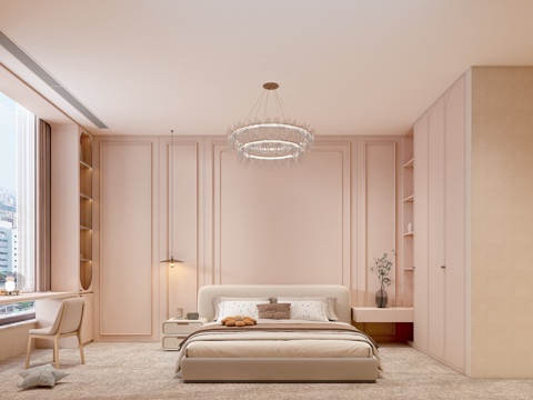  法式女孩房3d模型 