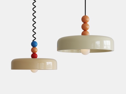  现代奶油小吊灯 儿童吊灯3d模型 