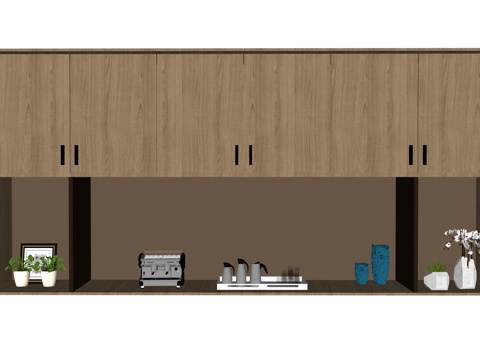  现代吊柜su模型 