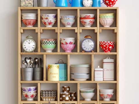  一套独特的餐具3d模型 