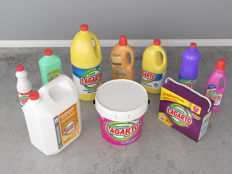  现代风格洗涤用品3d模型3d模型 