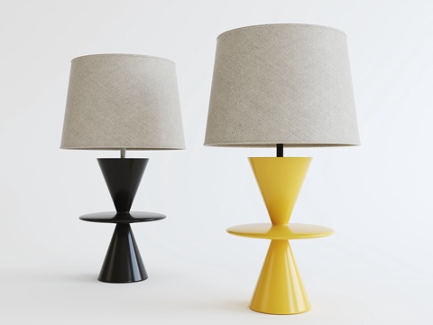  现代中古台灯3d模型 