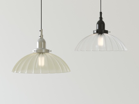 北欧中古小吊灯su模型