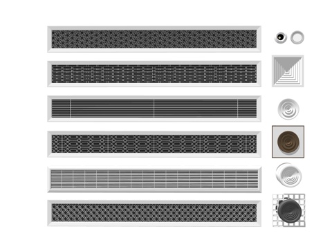 空调百叶出风口su模型