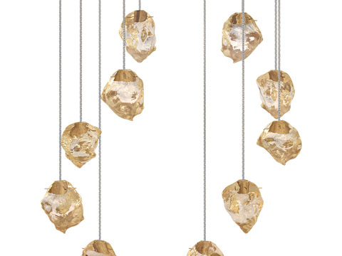  现代轻奢水晶装饰吊灯3d模型 