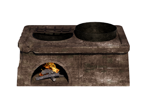  灶台 传统灶台 老式灶台 土灶台su模型su模型 