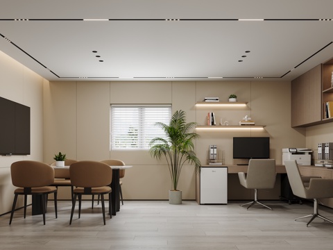 现代办公室su模型