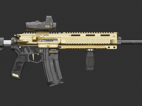  M4A1 步枪 现代武器 游戏模型 枪皮肤3d模型 