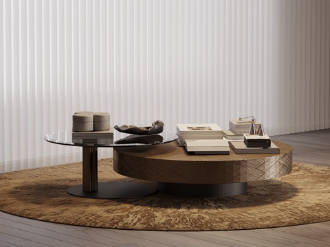  现代茶几su模型 