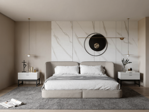  现代卧室su模型 