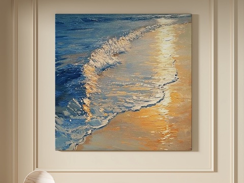  现代，简约，肌理，抽象，轻奢，侘寂，立体，装饰画3d模型 