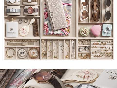  现代女装配饰 珠宝首饰3d模型 