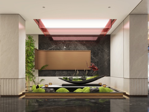  室内景观小品3d模型 