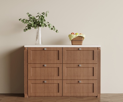  中古风边柜 玄关柜3d模型 