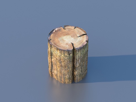  木桩 木头 凳子 木凳3d模型 