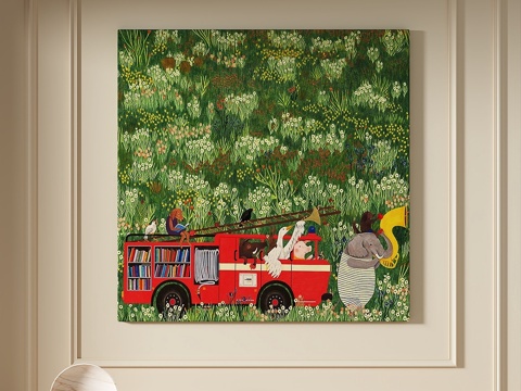  现代，简约，复古，抽象，轻奢，装饰画3d模型 