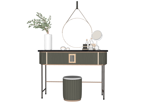 阳台 卫生间 衣柜 吹风机 镜子 梳妆镜 卧室su模型