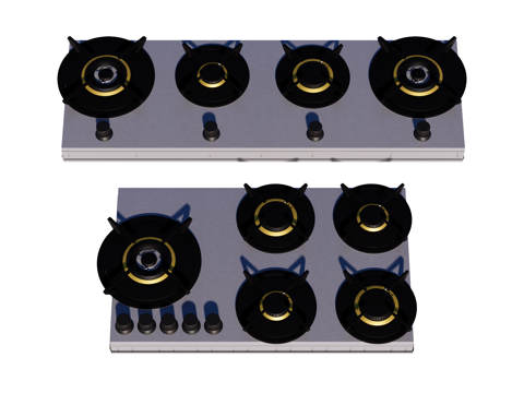  燃气灶 灶台su模型 