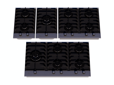  燃气灶 灶台su模型 