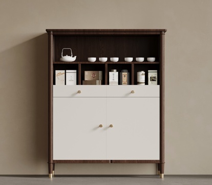  新中式茶柜 置物柜3d模型 