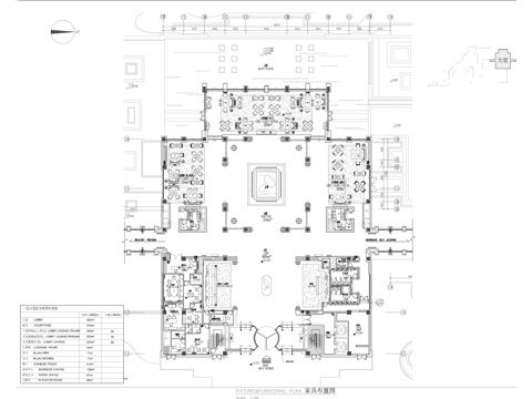  酒店大堂1F施工图cad施工图 