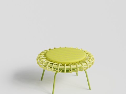  paolalenti 圆形茶几 坐凳 脚踏组合3d模型 