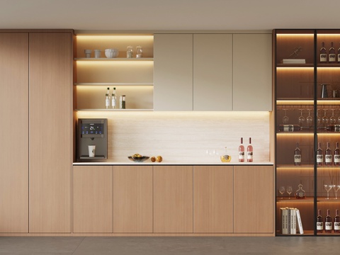  中古酒柜 餐边柜3d模型 