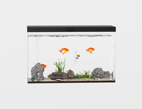  鱼缸3d模型 
