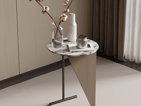 现代意式边几 角几圆几su模型