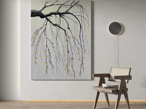  现代，中古，复古，轻奢，简约，装饰画3d模型 