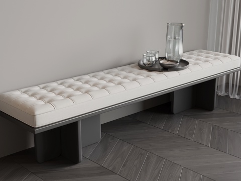 现代换鞋凳 床尾凳su模型