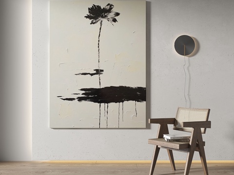  现代，中古，复古，轻奢，简约，装饰画3d模型 