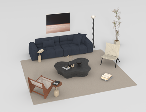  沙发组合3d模型 