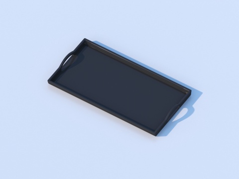  托盘 铁盘 餐具3d模型 