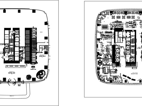 多套酒店大堂CADcad施工图