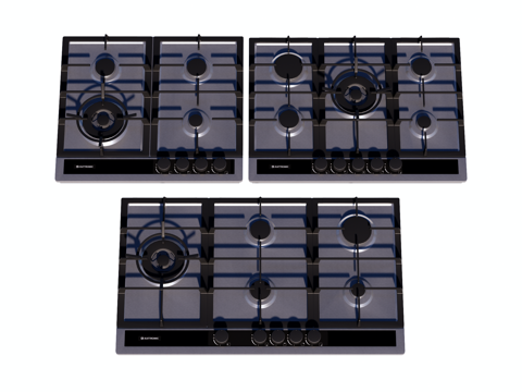  燃气灶 灶台su模型 